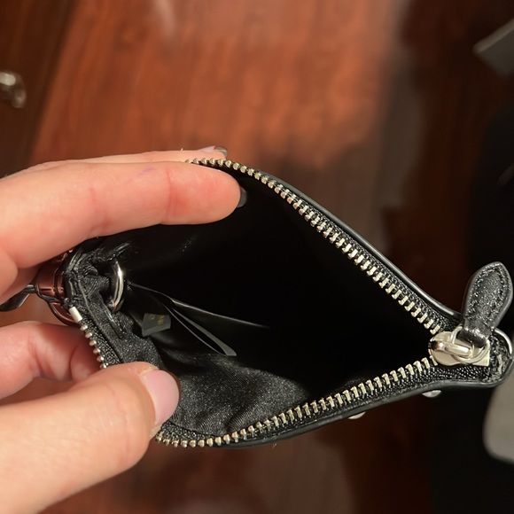 Rebecca minkoff black and pearls card holder with key chain. - Picture 3 of 3